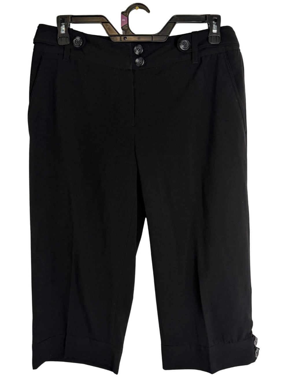 Savion Women's Black Cropped Pants Size 10